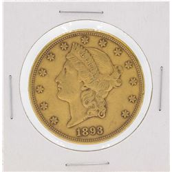 1893-S $20 Liberty Head Double Eagle Gold Coin