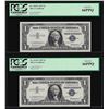 Image 1 : (2) Sequential 1957 $1 Silver Certificate STAR Notes PCGS Gem New 66PPQ