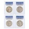 Image 1 : Set of (4) $1 Morgan Silver Dollar Coins PCGS MS63