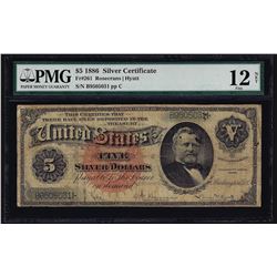 1886 $5 Silver Certificate Note PMG F12 Net