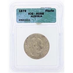 1879 Austraia Florin Silver Coin ICG AU58
