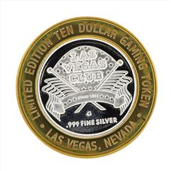 .999 Silver Las Vegas Club $10 Casino Gaming Token Limited Edition