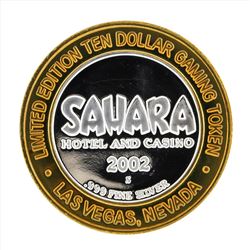 .999 Silver Sahara Hotel and Casino Las Vegas $10 Casino Gaming Token Limited Ed