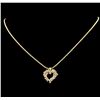 Image 1 : 14KT Yellow Gold 1.00ctw Diamond Pendant with Chain