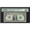 Image 1 : 1969 $1 Federal Reserve Note St. Louis RARE Serial Number Superb Gem Unc 67EPQ