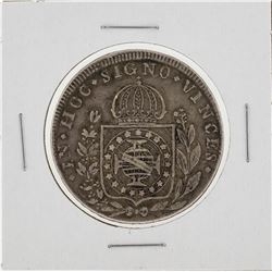 1825R Brazil 960 Reis Silver Coin