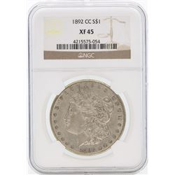 1892-CC $1 Morgan Silver Dollar Coin NGC XF45