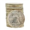Image 2 : Roll of (20) 1963-D Brilliant Uncirculated Franklin Half Dollar Silver Coins