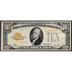 1928 $10 Gold Certificate Note