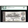 Image 1 : 1863 $5 The Confederate States of America Note PCGS New 62