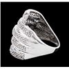 Image 3 : 14KT White Gold 1.10ctw Diamond Ring