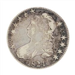 1824 Capped Bust Half Dollar Coin