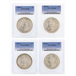 Set of (4) $1 Morgan Silver Dollar Coins PCGS MS63
