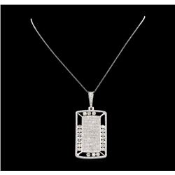 14KT White Gold 5.62ctw Diamond Pendant with Chain