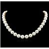 Image 1 : 14KT White Gold 9mm South Sea Cultured Pearl Necklace