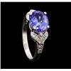 Image 4 : 14KT White Gold 2.67ct Tanzanite and Diamond Ring