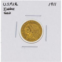 1911 $2 1/2 Indian Head Quarter Eagle Gold Coin