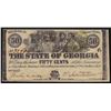 Image 1 : 1863 Fifty Cents The State of Georgia Obsolete Note