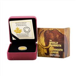 2014 $5 Canada 1/10 oz Woolly Mammoth Gold Coin