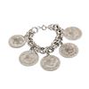 Image 2 : (5) Coin Bust Half Dollar Coin Charm Bracelet