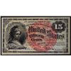 Image 1 : 1863 Fifteen Cents Fourth Issue Fractional Note