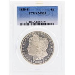 1880-S $1 Morgan Silver Dollar Coin PCGS MS65