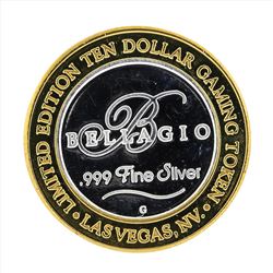 .999 Silver Bellagio Las Vegas $10 Casino Gaming Token Limited Edition