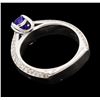 Image 3 : 14KT White Gold 0.85ct Tanzanite and Diamond Ring