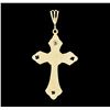 Image 2 : 14KT Yellow Gold 0.45ctw Ruby and Diamond Crucifix Pendant