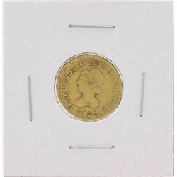 1827 Columbia 1 Popayan Gold Coin
