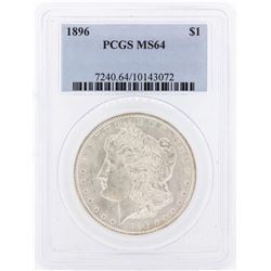 1896 $1 Morgan Silver Dollar Coin PCGS MS64