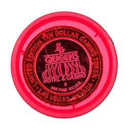 .999 Silver Four Queens Hotel and Casino Las Vegas $10 Casino Gaming Token Limit