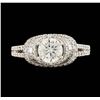 Image 1 : 18KT White Gold 1.53ctw Diamond Ring