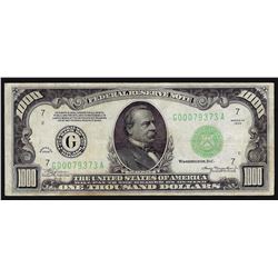 1934 $1000 Federal Reserve Note Chicago