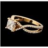 Image 2 : 14KT Rose Gold 1.35ctw Diamond Ring