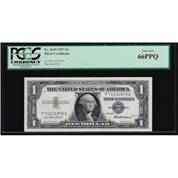 1957 $1 Silver Certificate Note PCGS Gem New 66PPQ