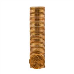 (50) 1942-D Brilliant Uncirculated Lincoln Wheat Penny Roll