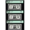 Image 1 : (3) Sequential 1935H $1 Silver Certificate Notes PCGS Choice New 63PPQ