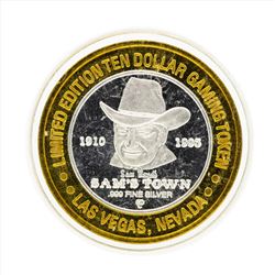 .999 Silver Sam Boyds Sams Town $10 Casino Gaming Token Limited Edition