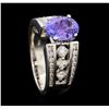Image 4 : 14KT White Gold 2.55ct Tanzanite and Diamond Ring