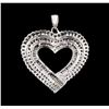 Image 2 : 10KT White Gold 0.50ctw Heart Shape Pendant
