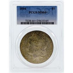1894 $1 Morgan Silver Dollar Coin PCGS MS64+