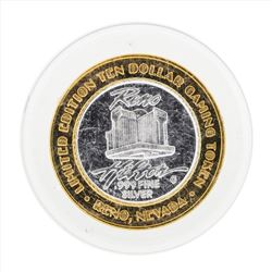 .999 Silver Reno Hilton $10 Casino Gaming Token Limited Edition