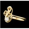 Image 2 : 14KT Yellow Gold 0.18ctw Diamond Ring