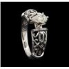 Image 4 : 14KT White Gold 0.52ctw Diamond Ring