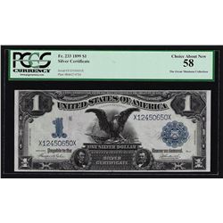 1899 $1 Black Eagle Silver Certificate Note PCGS Choice About New 58