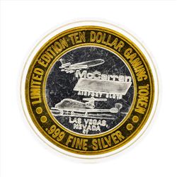.999 Silver McCarran International Airport $10 Casino Gaming Token Limited Editi