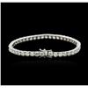 Image 2 : 18KT White Gold 10.31ctw Diamond Tennis Bracelet