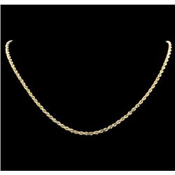 10KT Yellow Gold Men's Diamond Cut Rope Chain