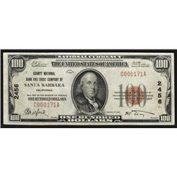 1929 $10 Santa Barbara California National Currency Note